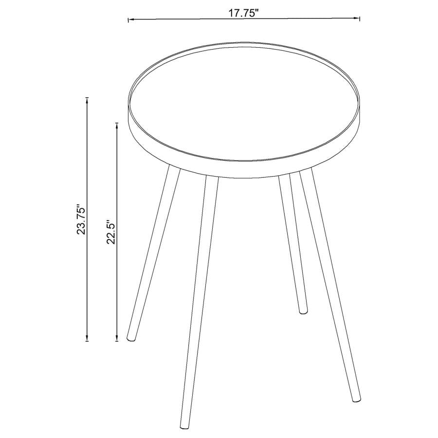 Kaelyn 4-piece Round Coffee and End Table Set Gold-5