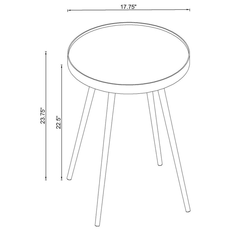 Kaelyn 4-piece Round Coffee and End Table Set Gold-zoom-