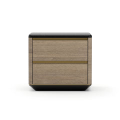 Caracole Madera Plinth Nightstand – room setting – Lusso Furniture Miami
