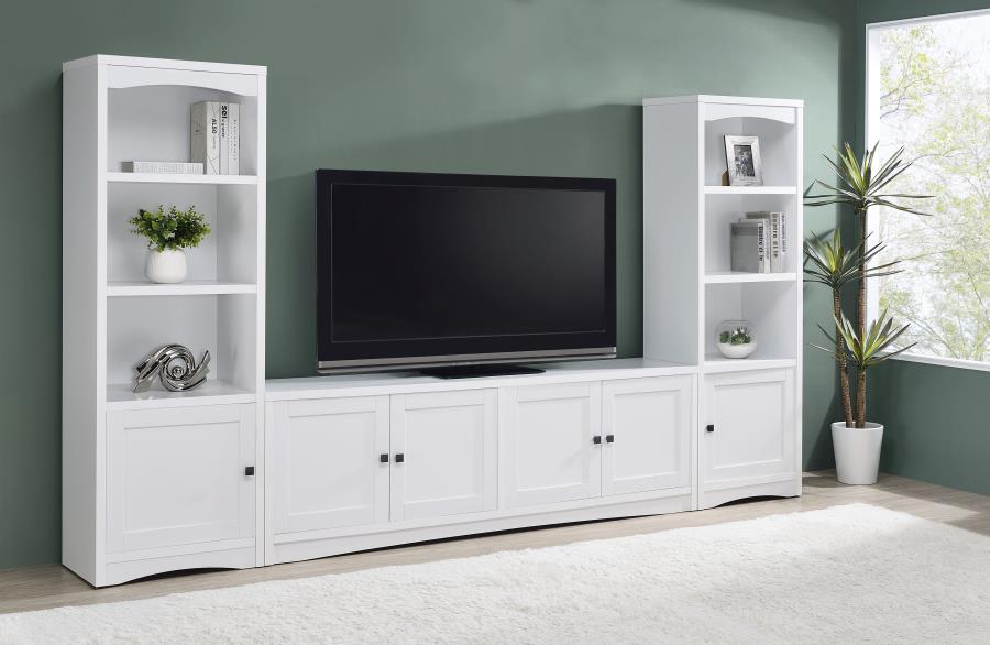 Laughlin 3-piece Entertainment Center TV Stand White-zoom-1