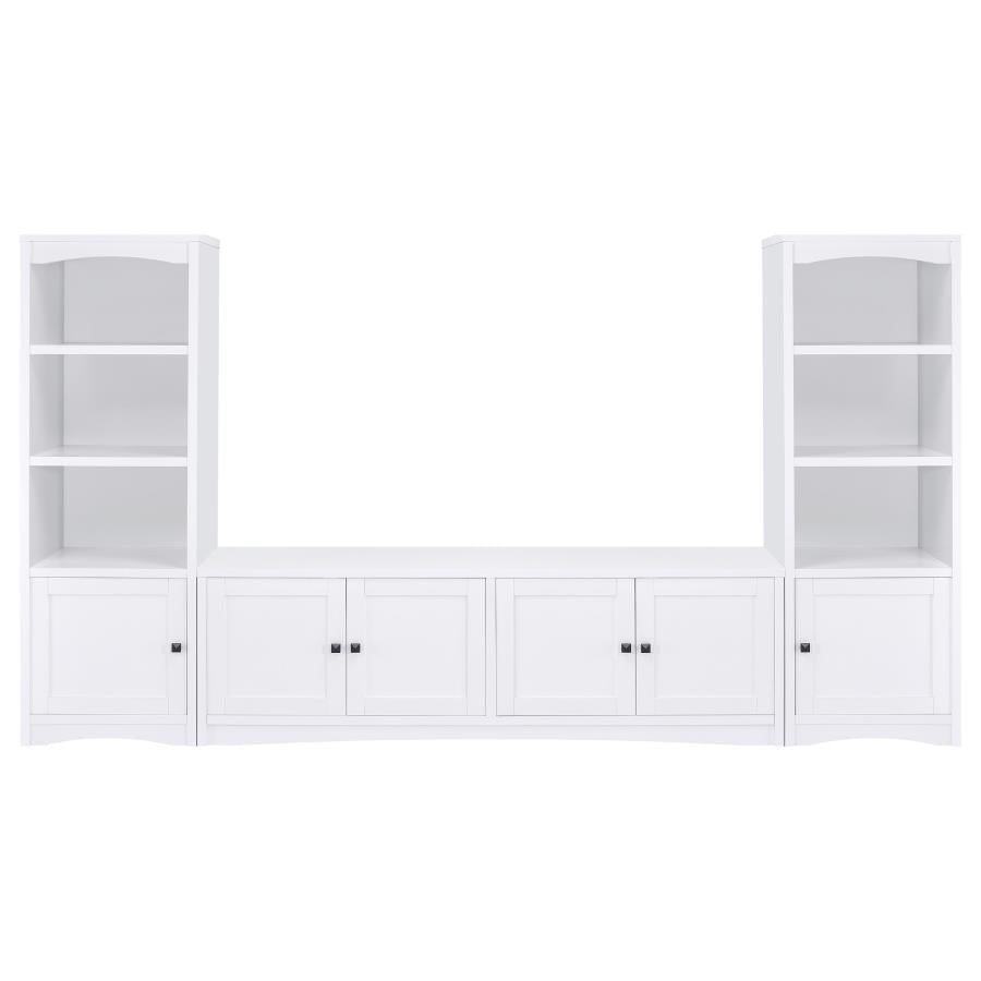 Laughlin 3-piece Entertainment Center TV Stand White-3