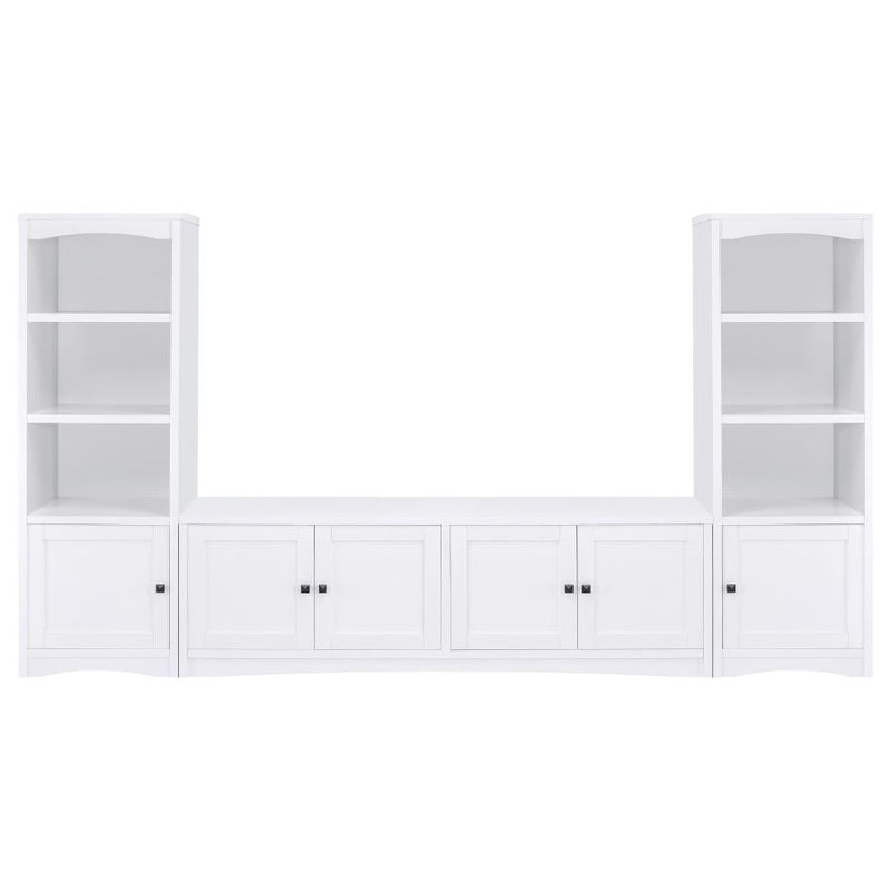 Laughlin 3-piece Entertainment Center TV Stand White-zoom-
