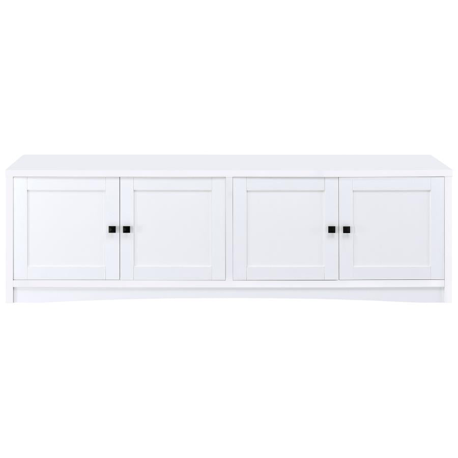 Laughlin 4-door Engineered Wood 78-inch TV Stand White-zoom-4