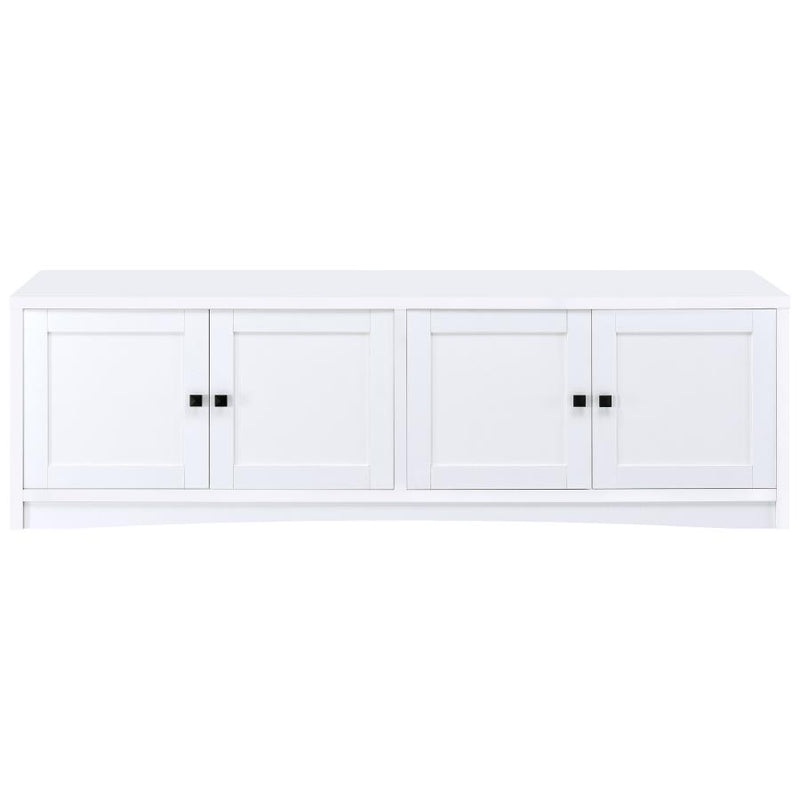 Laughlin 4-door Engineered Wood 78-inch TV Stand White-zoom-