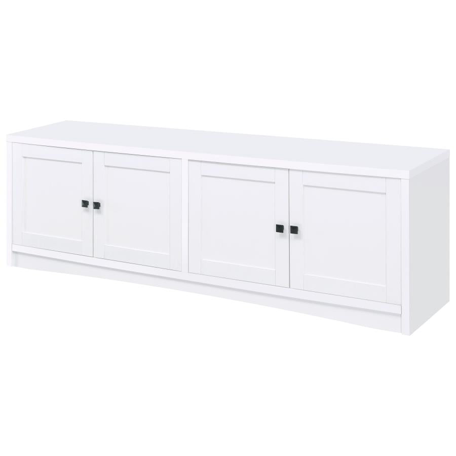 Laughlin 4-door Engineered Wood 78-inch TV Stand White-zoom-5
