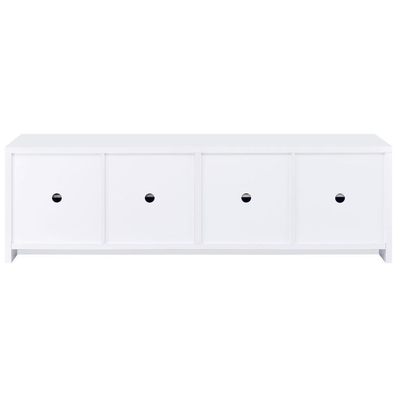 Laughlin 4-door Engineered Wood 78-inch TV Stand White-zoom-