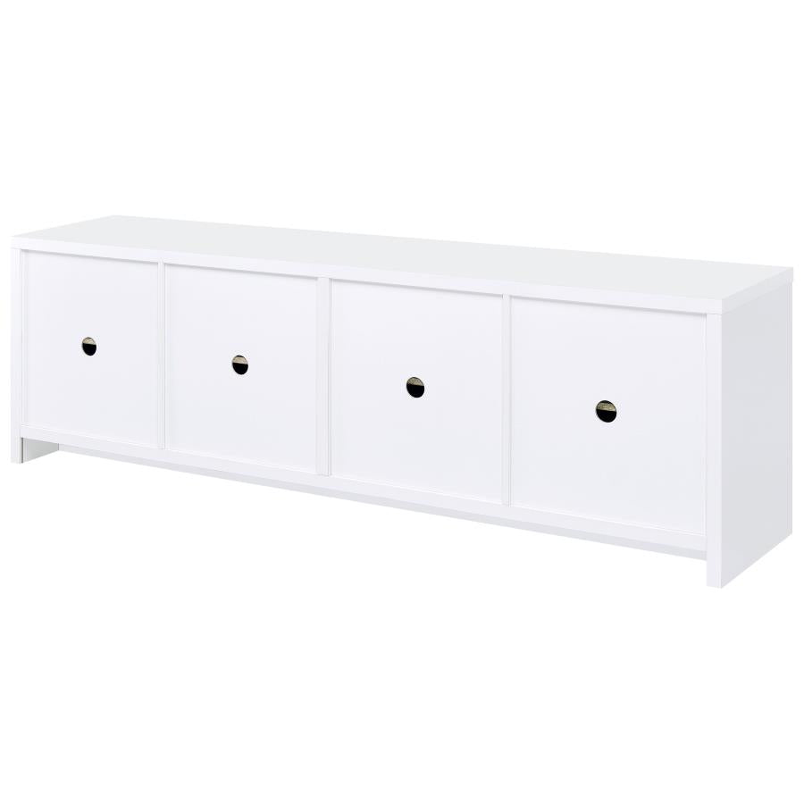 Laughlin 4-door Engineered Wood 78-inch TV Stand White-9