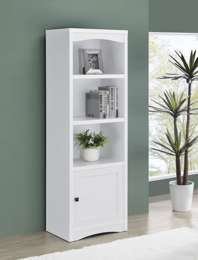 Laughlin 3-shelf Engineered Wood Media Tower White-zoom-2