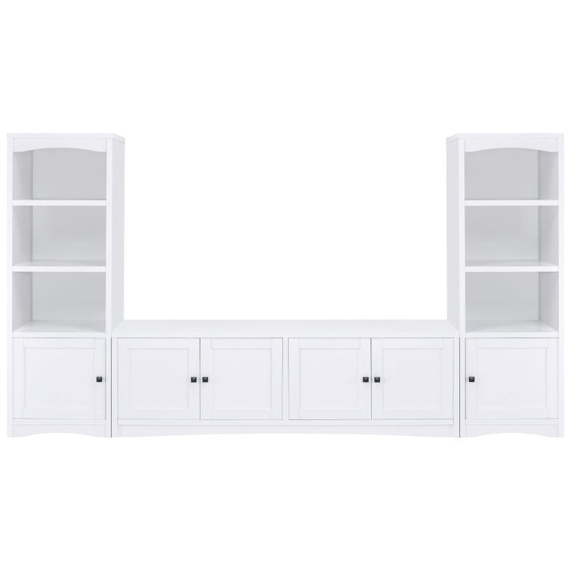 Laughlin 3-shelf Engineered Wood Media Tower White-zoom-