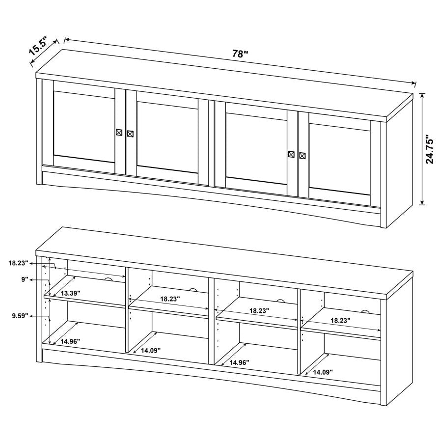 Laughlin 3-piece Entertainment Center TV Stand Dark Pine-zoom-18