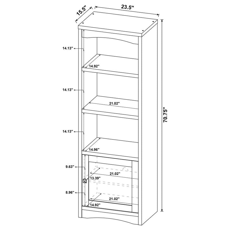 Laughlin 3-piece Entertainment Center TV Stand Dark Pine-zoom-