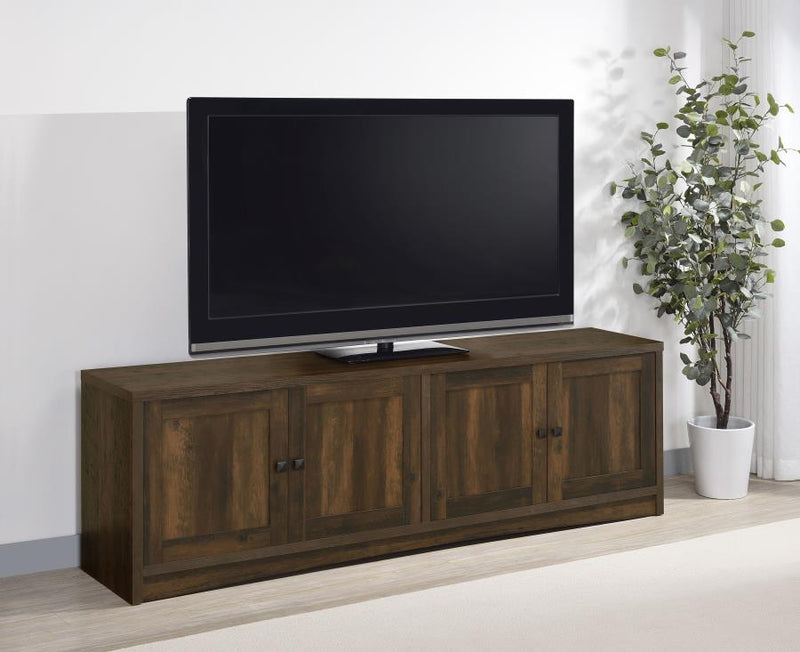 Laughlin 4-door Engineered Wood 78-inch TV Stand Dark Pine-zoom-