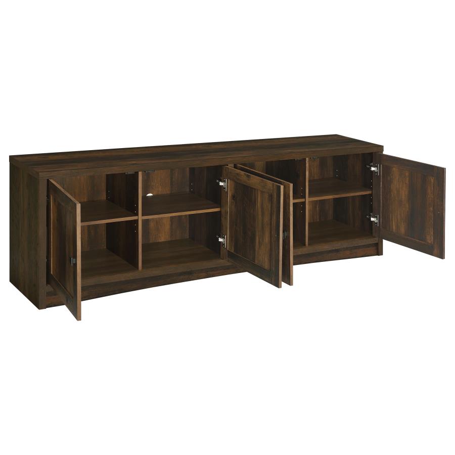 Laughlin 4-door Engineered Wood 78-inch TV Stand Dark Pine-zoom-3