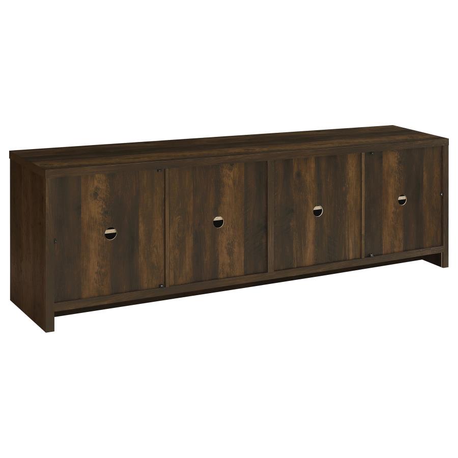 Laughlin 4-door Engineered Wood 78-inch TV Stand Dark Pine-7