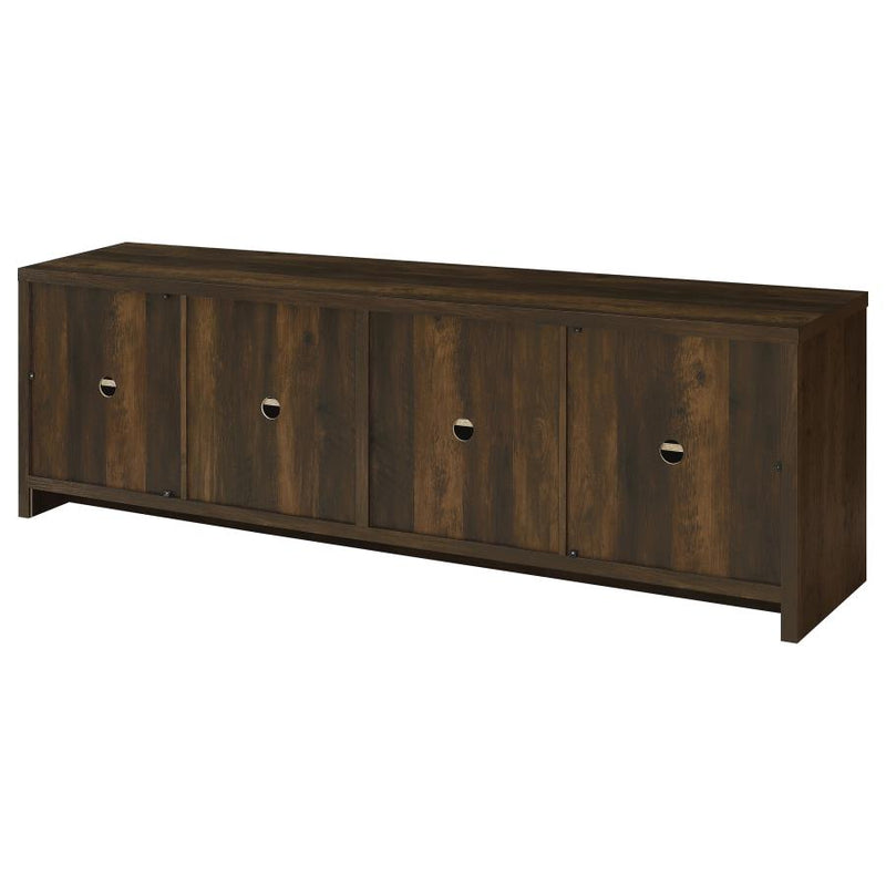 Laughlin 4-door Engineered Wood 78-inch TV Stand Dark Pine-zoom-