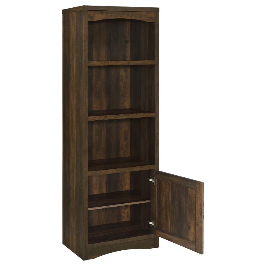 Laughlin 3-shelf Engineered Wood Media Tower Dark Pine-3