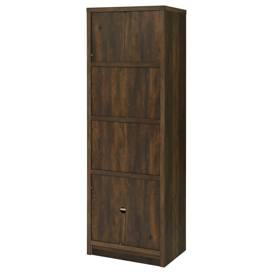 Laughlin 3-shelf Engineered Wood Media Tower Dark Pine-9