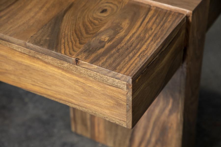 Samira Square Solid Wood Coffee Table Natural Sheesham-zoom-9