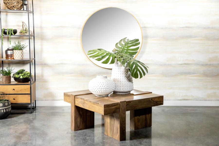 Samira Square Solid Wood Coffee Table Natural Sheesham-13