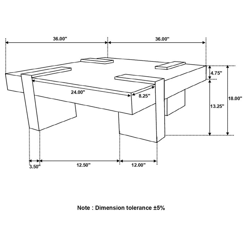 Samira Square Solid Wood Coffee Table Natural Sheesham-zoom-