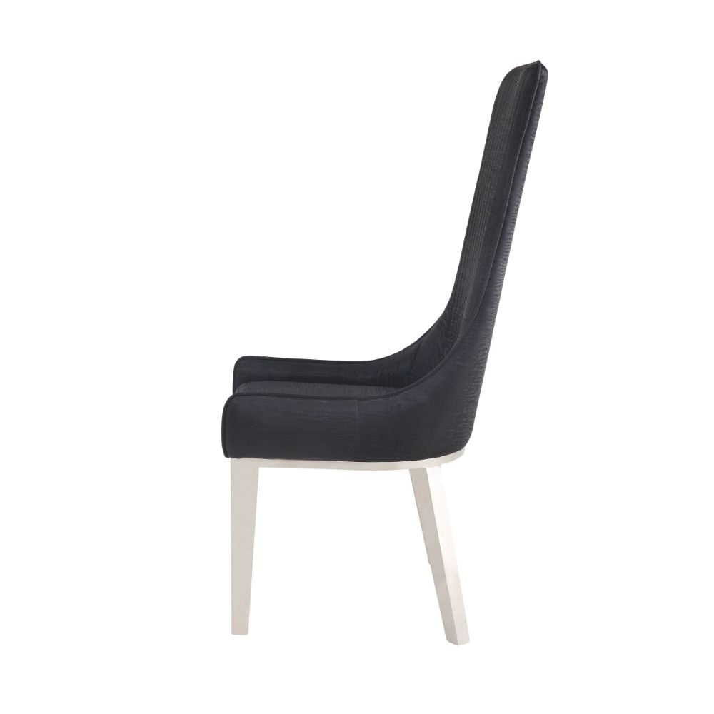 ACME Gianna Side Chair Set of 2 – side view – Lusso Furniture Miami