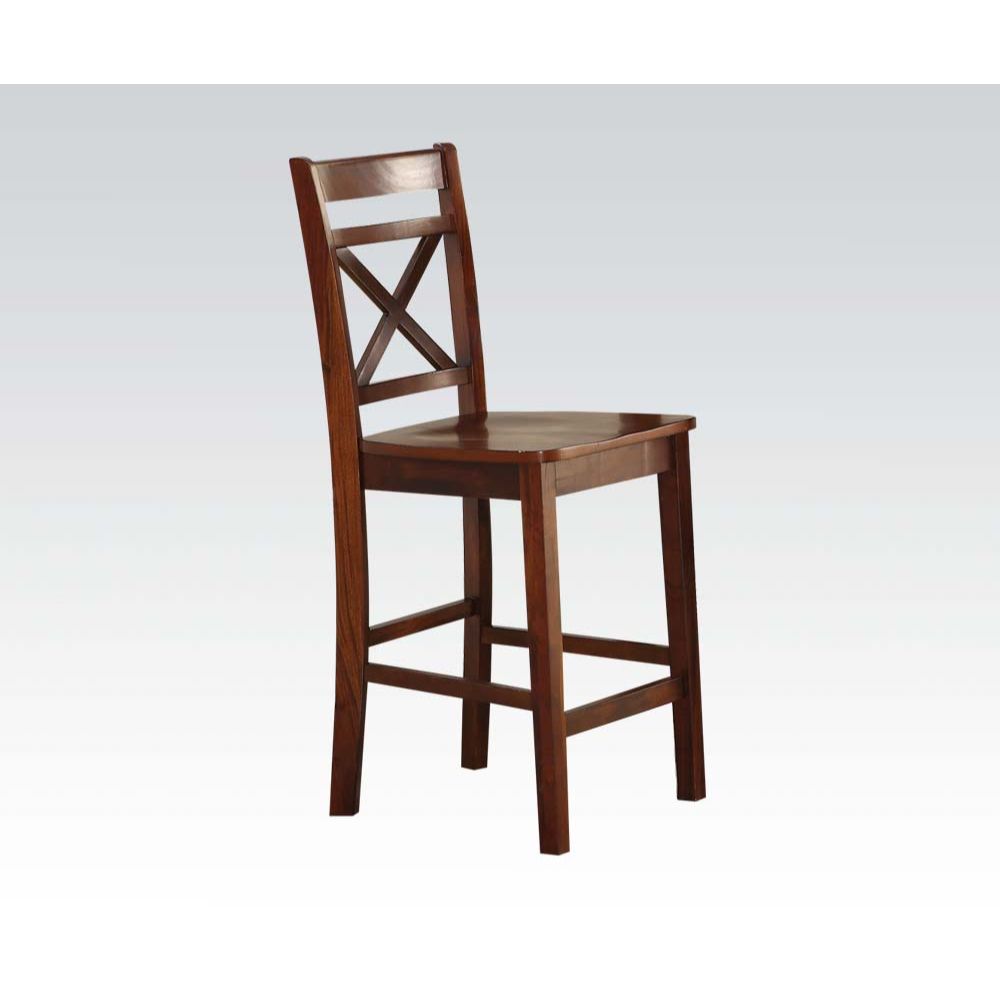 ACME Tartys Counter Height Chair Set of 2 – front view – Lusso Furniture Miami