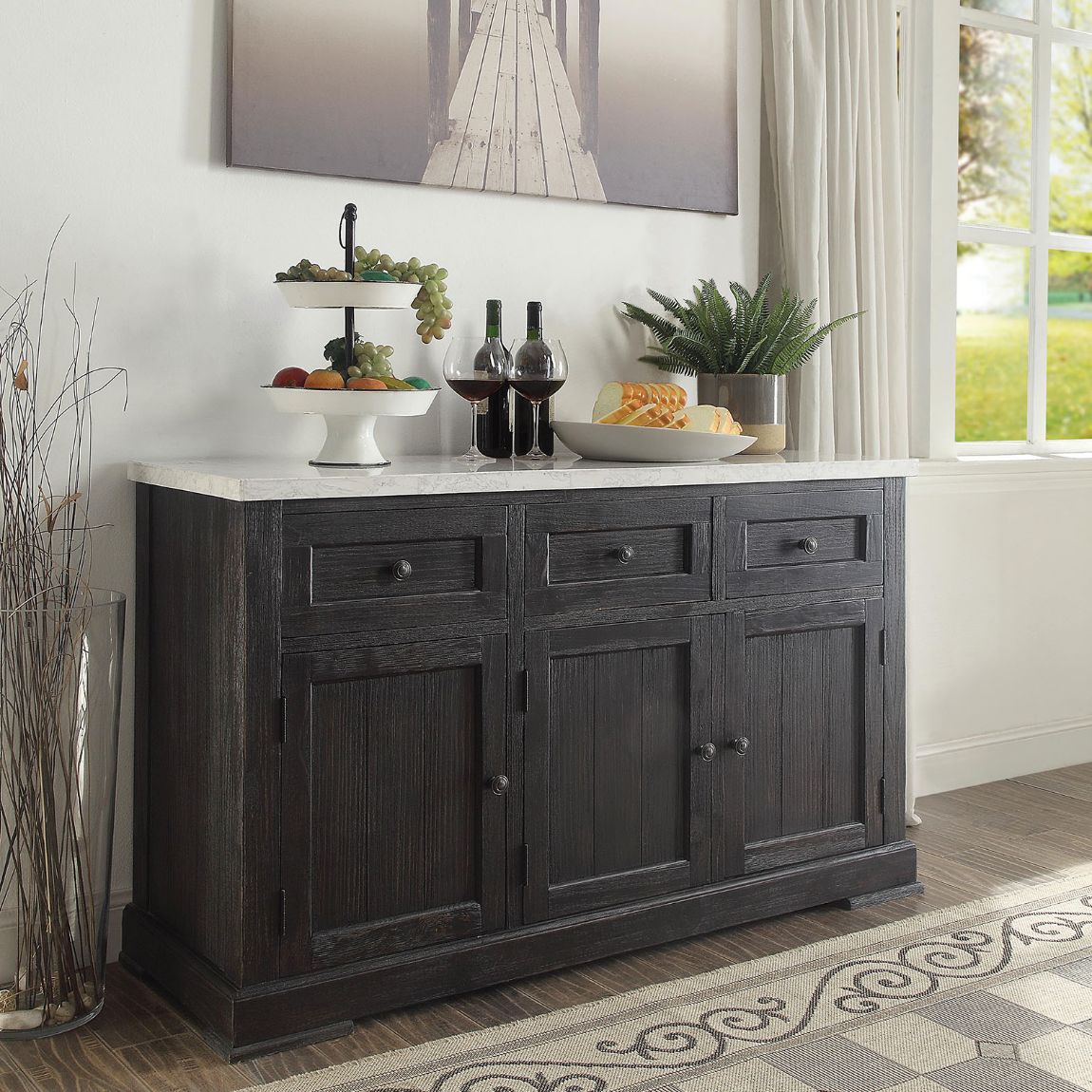 ACME Nolan Server – front view – Lusso Furniture Miami