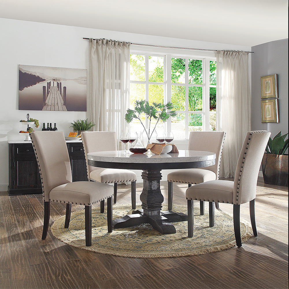 ACME Nolan Side Chair Set of 2 – side view – Lusso Furniture Miami