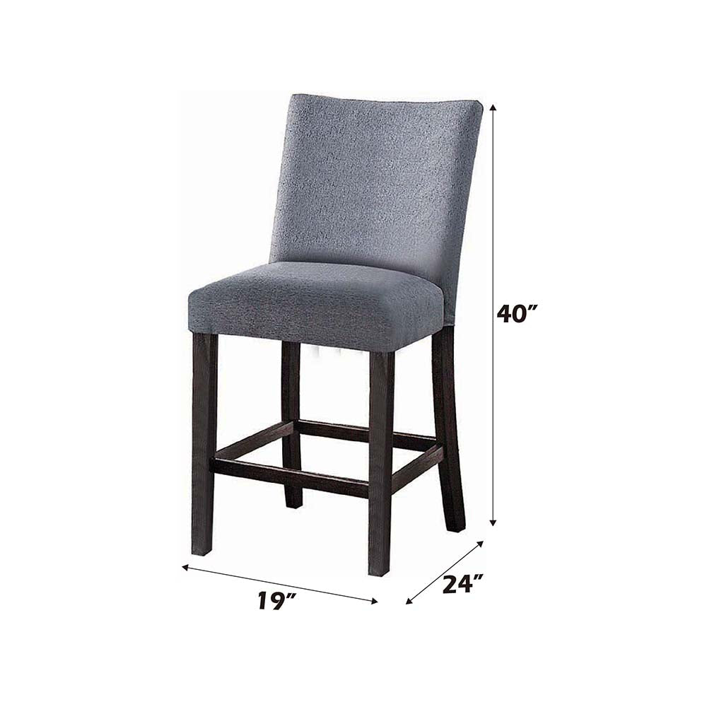 ACME Yelena Counter Height Chair Set of 2 – angle view – Lusso Furniture Miami