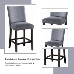 ACME Yelena Counter Height Chair Set of 2 – side view – Lusso Furniture Miami