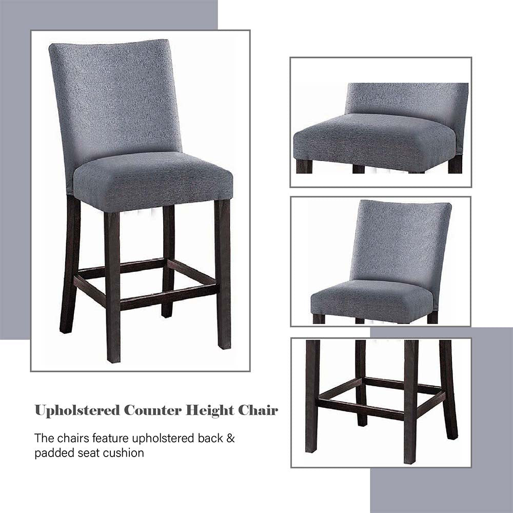 ACME Yelena Counter Height Chair Set of 2 – side view – Lusso Furniture Miami