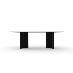 Caracole Viola Clear Oval Dining Table – front view – Lusso Furniture Miami