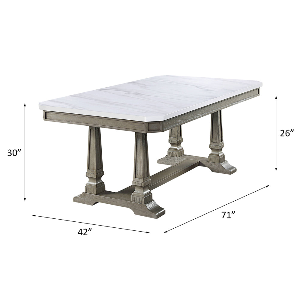 ACME Zumala Dining Table – back view – Lusso Furniture Miami