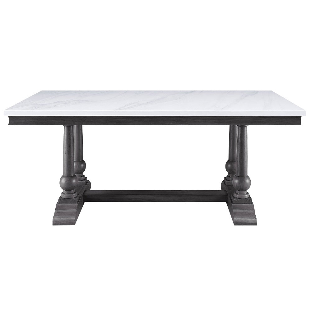 ACME Yabeina Dining Table – side view – Lusso Furniture Miami