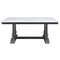 ACME Yabeina Dining Table – side view – Lusso Furniture Miami