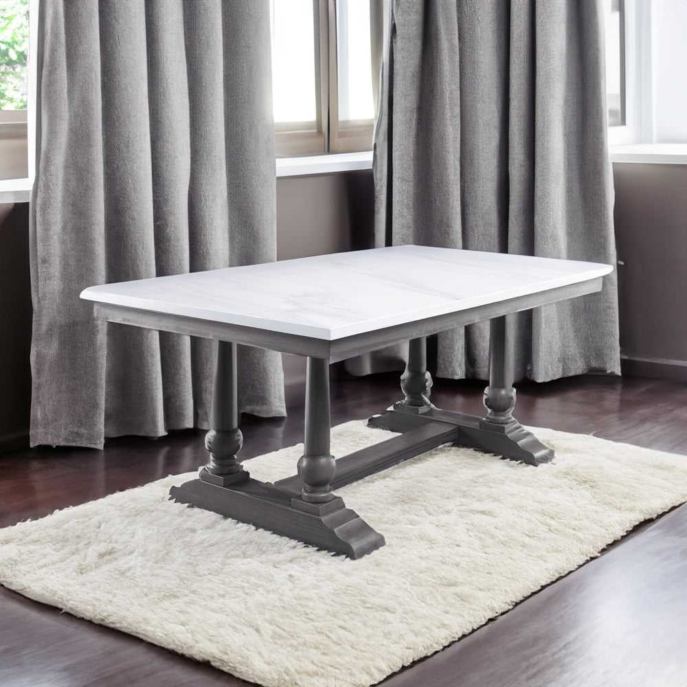 ACME Yabeina Dining Table – front view – Lusso Furniture Miami