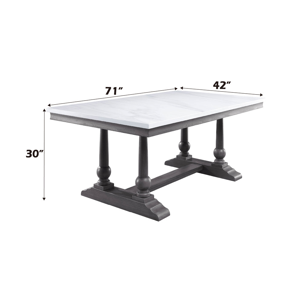 ACME Yabeina Dining Table – close-up – Lusso Furniture Miami