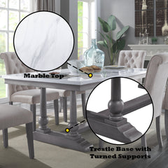 ACME Yabeina Dining Table – alternate view – Lusso Furniture Miami
