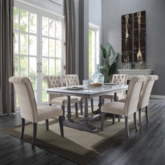 ACME Yabeina Dining Table – top view – Lusso Furniture Miami