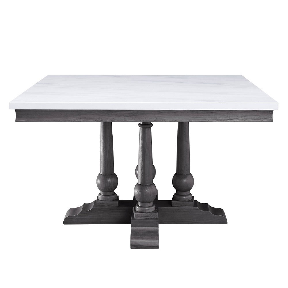 ACME Yabeina Square Dining Table – side view – Lusso Furniture Miami
