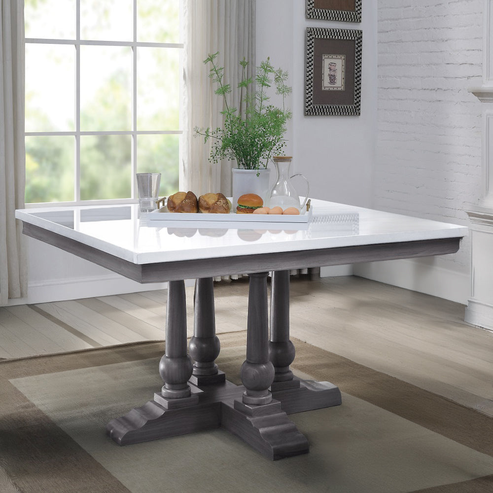 ACME Yabeina Square Dining Table – front view – Lusso Furniture Miami