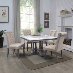 ACME Yabeina Square Dining Table – back view – Lusso Furniture Miami