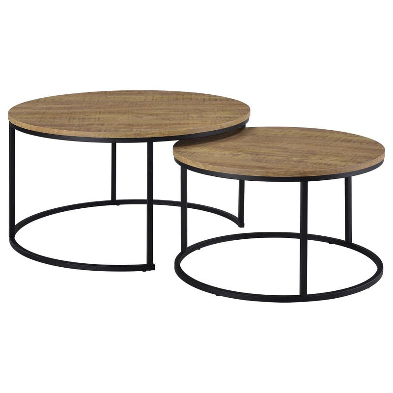 Lainey 2-piece Round Nesting Coffee Table Mango-zoom-