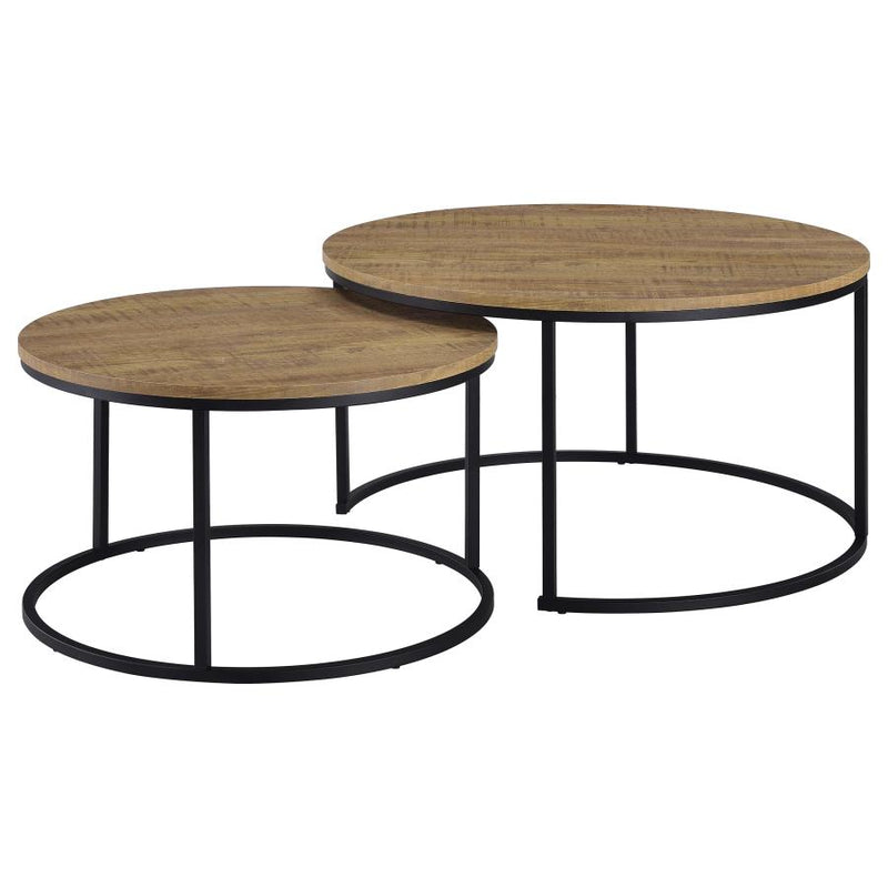 Lainey 2-piece Round Nesting Coffee Table Mango-zoom-