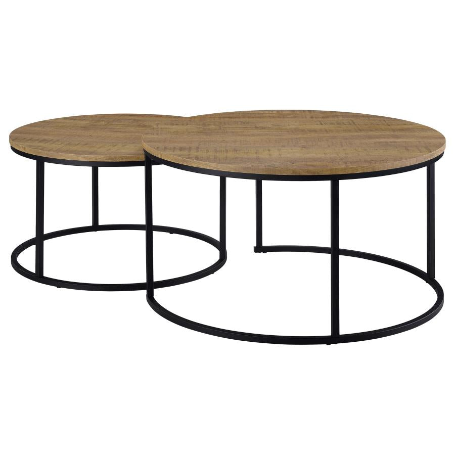 Lainey 2-piece Round Nesting Coffee Table Mango-zoom-6