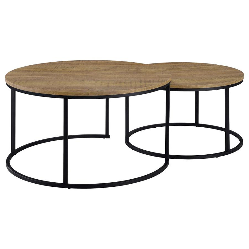 Lainey 2-piece Round Nesting Coffee Table Mango-zoom-