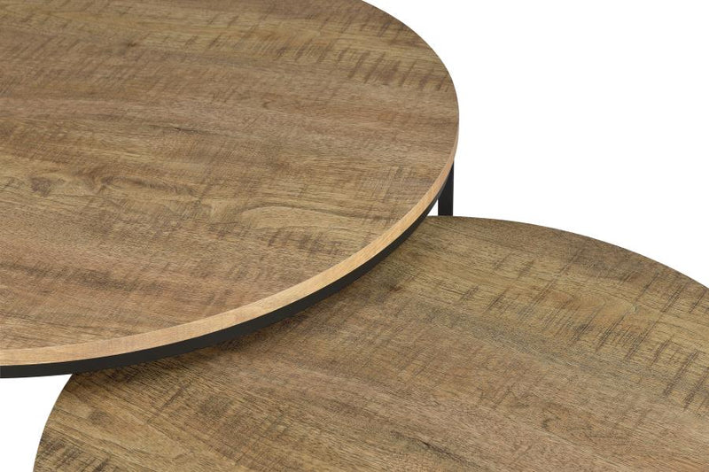 Lainey 2-piece Round Nesting Coffee Table Mango-zoom-