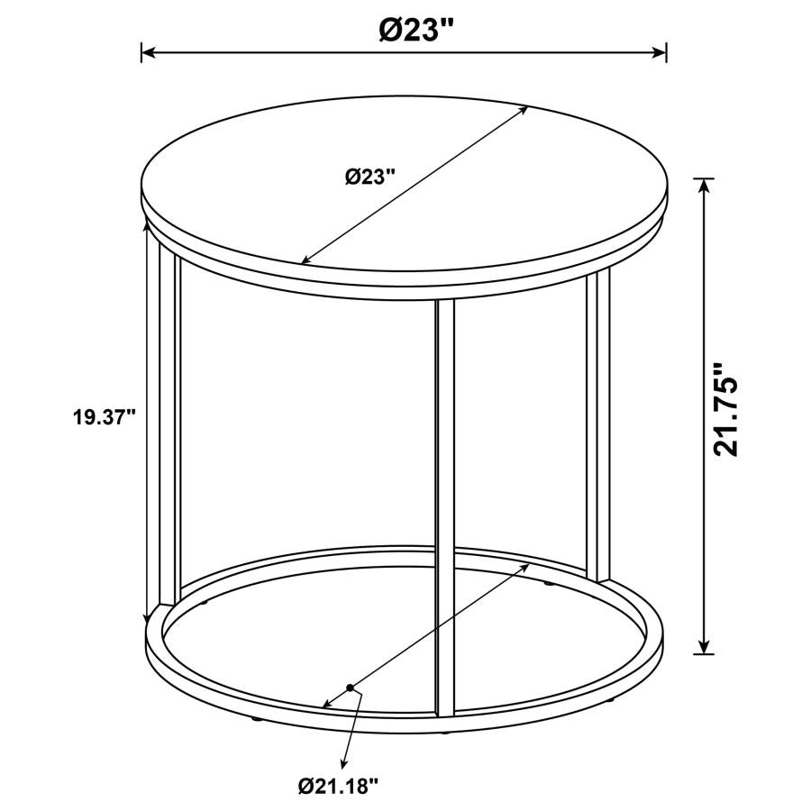 Lainey Round Occasional Side End Table Mango-10
