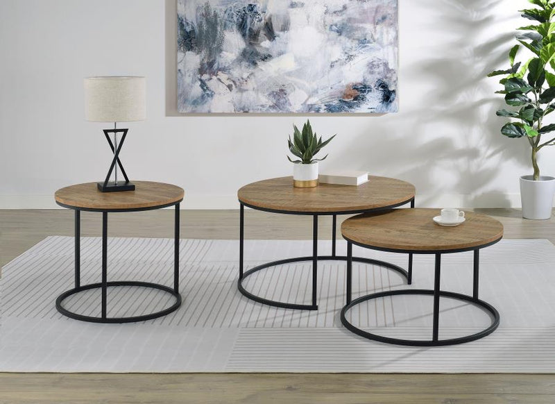 Lainey Round Occasional Side End Table Mango-zoom-