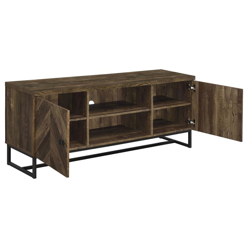 Myles 2-door Engineered Wood 60-inch TV Stand Rustic Oak-zoom-